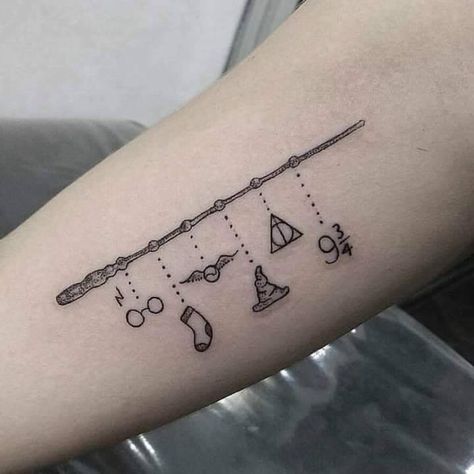 Citate Harry Potter, Hp Tattoo, Stile Harry Potter, Tattoo Diy, Muster Tattoos, Cat Tattoos, Inspiration Tattoos, Harry Potter Tattoos, Harry Potter Tattoo