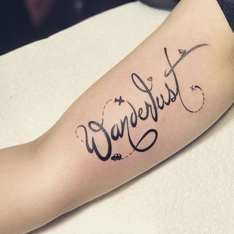 Adventure Awaits Tattoo, Wanderlust Tattoo For Women, Wanderlust Tattoos, Wanderlust Tattoo, Adventure Tattoo, Female Tattoo Artists, Old Tattoos, Wedding Tattoos, Travel Tattoo