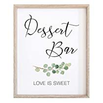 Check this out! Bar Sign For Wedding, Paper Wedding Decorations, Greenery Wedding Decor, Sign For Wedding, Lily Wedding, Coffee Bar Signs, Watercolor Greenery, Wedding Dessert Table, Venue Decorations