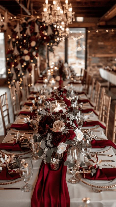 Looking for winter wedding colors schemes for your wedding? We've got you! Here are 17 winter wedding color palette ideas along with 50+ examples of different ways to utilize these color ideas. Winter weddings don't have to be frosty, they can be warm and inviting or even boho! Check our ideas here. Wedding Ideas Color Schemes Winter, Winter Aesthetic Wedding, Rustic Winter Wedding Color Palette, Winter Party Color Schemes, Glamorous Winter Wedding, Garnet Themed Wedding, Winter Wedding Country, Elegant Vintage Wedding Ideas, Burgundy Christmas Wedding