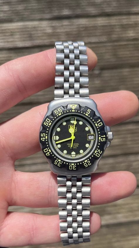 TAG Heuer F1 Formula One Gents Quartz Watch Black Yellow Dial Bezel. Men’s Size | eBay Tag Heuer Formula, F1 Formula, Tag Heuer, Black Watch, Formula One, Quartz Watch, Black N Yellow, Wish List, Tags