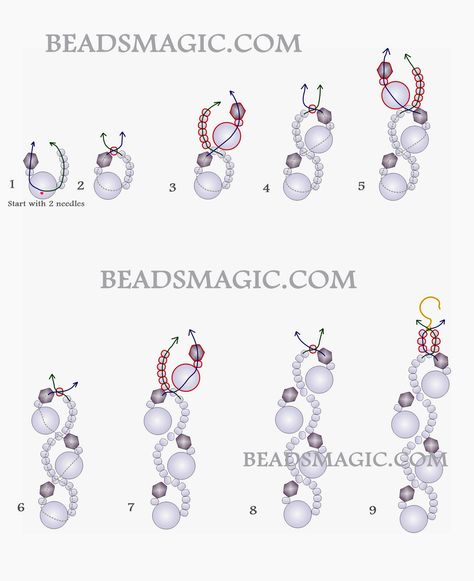 Free beading pattern for earrings Hoar | Beads Magic Beads Magic, Seed Bead Bracelet Patterns, Kawaii Diy, Beaded Earrings Diy, Beading Patterns Free, Beaded Bracelets Tutorial, Beaded Jewlery, Bead Charms Diy, Beaded Necklace Diy