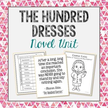 Hundred Dresses Book Activities, 100 Dresses Book Activity, The Hundred Dresses, Writing Classroom, Elementary School Counseling, Character Analysis, Book Clubs, Novel Study, Creative Classroom