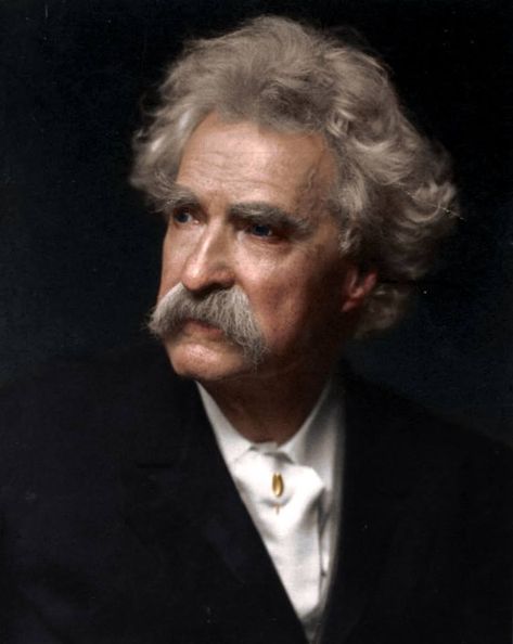 American writer, humorist, entrepreneur, publisher, and lecturer Mark Twain // source: facebook.com/MadsMadsen.CH Colorized History, The Adventures Of Tom Sawyer, Famous Historical Figures, Adventures Of Tom Sawyer, Mark Twain Quotes, Adventures Of Huckleberry Finn, Adventure Magazine, Huckleberry Finn, Tom Sawyer