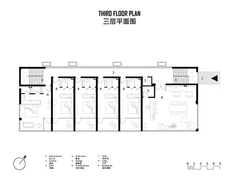 Small Hotel Plan Layout, Small Boutique Hotel Exterior, Hotel Plans Architecture, Boutique Hotel Floor Plan, Hotel Lobby Layout, Small Hotel Design Architecture, Mini Hotel Design, Hotel Plan Architecture Projects, Small Hotel Floor Plan