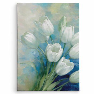 Acrylic Flower Painting, Easy Flower Painting, Tulip Painting, Painting Ideas For Beginners, Flower Painting Canvas, Art And Painting, Simple Acrylic Paintings, White Tulips, Modern Art Paintings