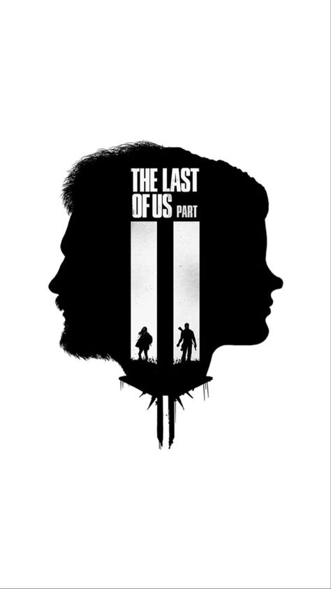 The Last Of Us Silhouette, The Last Of Us Painting Easy, Game Journal, Lost Of Us, Papercraft Minecraft Skin, The Last Of Us2, Dope Cartoon Art, Black And White Drawing, Last Of Us