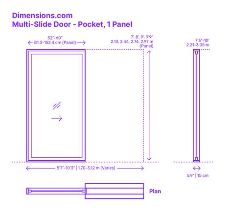 Sliding Door Into Wall, Sliding Door Dimensions, Sliding Outdoor Doors, Sliding Door Dimension, Sliding Door Elevation, Sliding Door Plan, Sliding Pocket Doors Bathroom, Pocket Door Detail, Sliding Door Detail