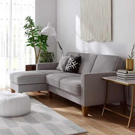 Small Space Sectional Sofa, Friendly Aesthetic, Ergonomic Seating, Houses Ideas, Grey Sectional, Modern Sofa Sectional, Fancy Houses, Inspire Me Home Decor, Upholstered Sectional