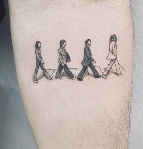 Beetle Tattoo, The Beatles Abbey Road, Rock Tattoo, Circle Tattoos, Petite Tattoos, Beatles Abbey Road, Dad Tattoos, Ring Tattoos, Tattoo Design Book