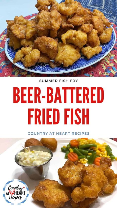 Home Made Tarter Sauce, Crappie Recipe, Beer Batter Fish, Taverns Recipe, Beer Battered Fries, Fresh Fish Recipes, Fried Fish Recipe, Heart Recipes, Beer Battered