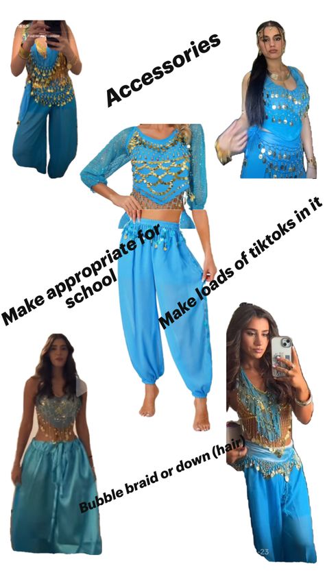 Princess Jasmine Outfit, Jasmine Outfit, Princess Jasmine, Outfit Idea, Braids, Bubbles, Hair, Plaits