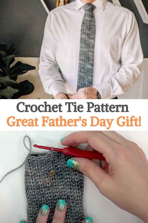 Crochet Mens Tie Pattern Free, Crochet Man Gift, Crochet Neck Tie Free Pattern, Crochet Necktie Pattern Free, Crochet Tie Pattern Free, Father’s Day Crochet Gifts, Crochet Tie Pattern, Crochet For Guys, Crochet For Men Gift Ideas