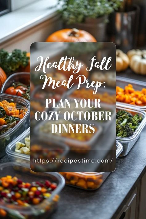 Get a head start on dinner with these healthy fall meal prep ideas! These easy recipes are full of autumn flavors and perfect for planning cozy October meals. 🎃✨ #MealPrepForFall #HealthyDinners #CozyFallRecipes #FallMealPlanning #NutritiousEats Easy Fall Meal Prep, Fall Lunch Ideas Healthy, Healthy Fall Meal Prep, Fall Meal Prep, October Meals, Cozy October, Meal Prep Plan, Dinners Healthy, Cozy Fall Recipes