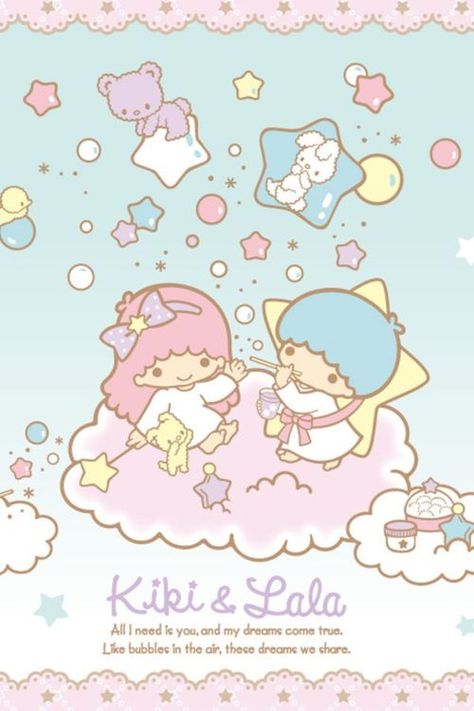 My Melody Wallpaper, Charmmy Kitty, Sanrio Wallpaper, Hello Kitty My Melody, Twin Stars, Star Wallpaper, Little Twin Stars, Kawaii Wallpaper, Kawaii Art