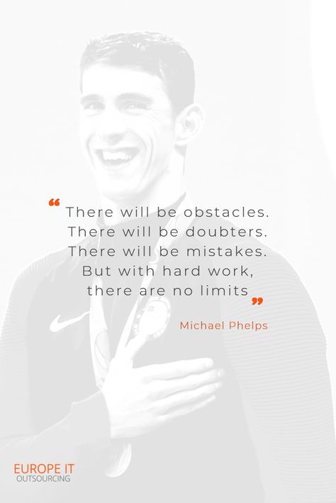 There will be obstacles. There will be doubters. There will be mistakes. But with hard work, there are no limits  #Michael #Phelps #popular #quotes #motivation #inspiration #hardwork #nolimits Michael Phelps Quotes, Quotes Poster, Michael Phelps, Popular Quotes, Study Motivation, Motivation Inspiration, Hard Work, Work Hard, Inspirational Quotes