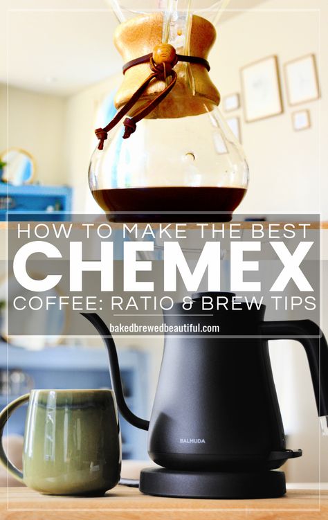 Chemex Coffee Brewing Ratio, Pour Over Coffee Ratio, Pour Over Coffee How To Make, Chemex Coffee Station, Pour Over Coffee Station, Coffee Ratio, Clean Drinks, Coffee To Water Ratio, Cafe Recipes