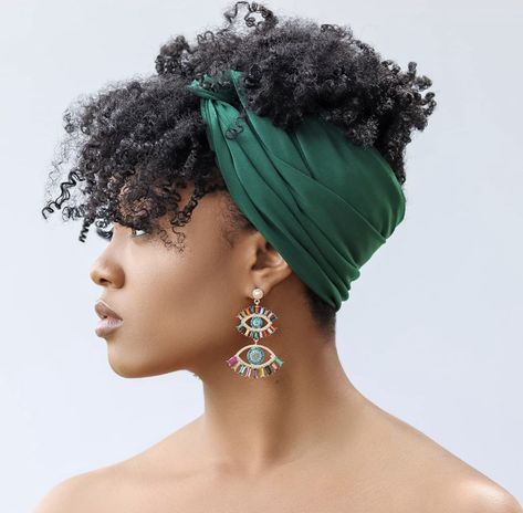 Headwrap Hairstyles, Thick Headbands, Eye Drop, Curly Updo, Hair Scarf Styles, Hair Coils, Pelo Afro, Curly Girl Hairstyles, Penteado Cabelo Curto