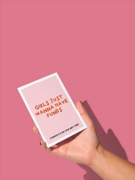 funny new job greetings card designed by Amelia Ellwood Small Business Women, Funny Business Cards, Budgeting Ideas, Girl Math, New Job Card, Funny New, Business Journal, Funny Greeting Cards, Instagram Girls