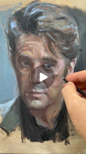 Chris Fornataro (Paint Coach) on Instagram: "Painting loose portraits is about working big to small. I start by figuring out the big shapes and the big forms first and then dialing in details as I go. I see a lot of students try to jump into details right away which tightens them up and makes it hard for them to see the big shapes and form. If you’re into portraits check out my portrait course!" Paint Coach, Instagram Painting, Shape And Form, Paint, Instagram