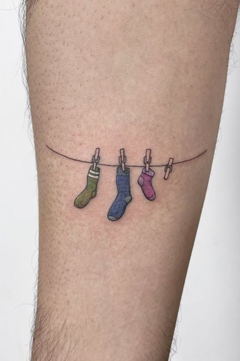 Sock Tattoo, Make Tattoo, Family Tattoos, Minimal Tattoo, Couple Tattoos, Unique Tattoos, Tiny Tattoos, Cute Tattoos, I Tattoo