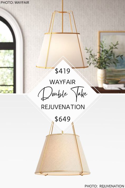 Did you just look up “pendant lighting over kitchen island”? If so, you’ve come to the right place. My Rejuvenation pendant dupe will save you over $200 per pendant light and will give you the Rejuvenation look for less. If you love the Rejuvenation conical drum pendant, you have to see my copycat. #inspo #knockoff #decor #dining Conical Drum Pendant Kitchen, Rejuvenation Conical Drum Pendant, Pendant Light With Shade, Pendant For Kitchen Island, Conical Pendant Lights Over Kitchen Island, Large Kitchen Pendants Over Island, Pendant Lights Over Kitchen Island Two, Pendant Lighting Over Kitchen Table, Transitional Kitchen Pendants