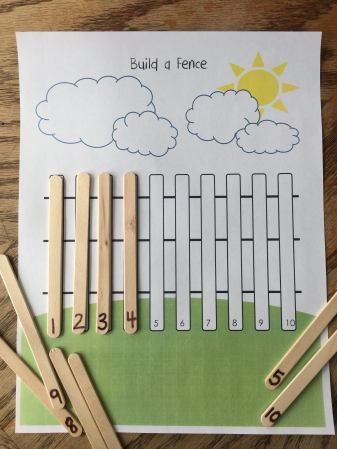 Build A Fence, Farm Preschool, Preschool Units, Farm Activities, Numbers Preschool, Math Activity, Math Activities Preschool, Preschool Lessons, Preschool Activity