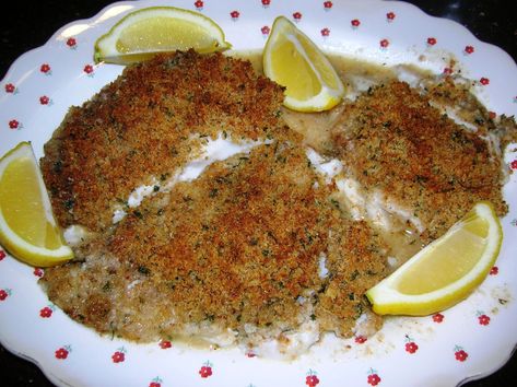 Flounder Oreganata Recipe, Oreganata Recipe, Fish Dinners, Dinner Board, 7 Fishes, Eating Fish, Fish Dinner, Cod Fish, Steamed Vegetables