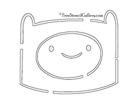 Adventure Time - Finn Stencil Adventure Time Pumpkin Carving, Adventure Time Pumpkin, Pumpkin Carving Stencils Templates, Adventure Time Tattoo, Halloween Pumpkin Stencils, Pumkin Carving, Halloween Pumpkin Carving Stencils, Halloween Stencils, Pumpkin Printable