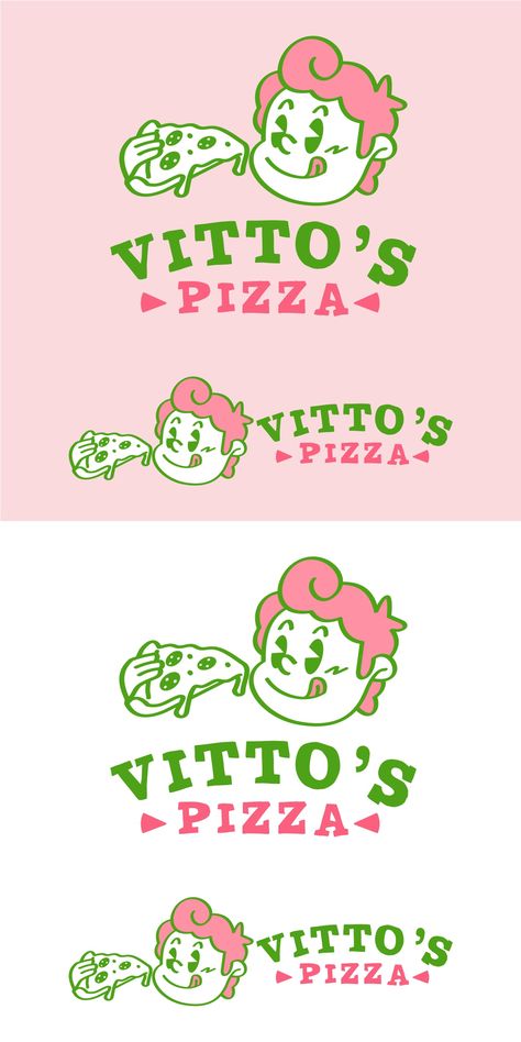 Pizza Shop Logo Design, Pizza Logo Design Graphics, Pizza Logo Ideas, Cute Pizza Drawing, Pizza Branding Design, Pizza Logo Design Ideas, Pizza Graphic Design, Takeaway Packaging Design, Pizza Character