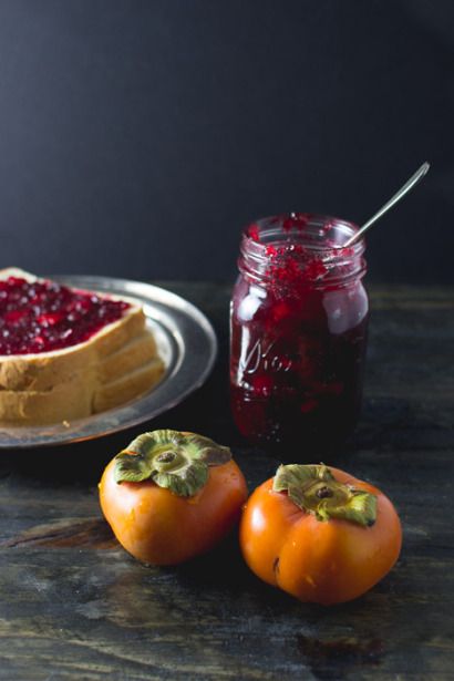 Cranberry & Persimmon Preserves | The Blonde Chef Persimmon Preserves, Persimmon Jam Recipe, Persimmon Jam, Cranberry Preserves, Persimmon Recipes, Fruity Recipes, Dessert Treats, Cranberry Jam, Canning Food Preservation