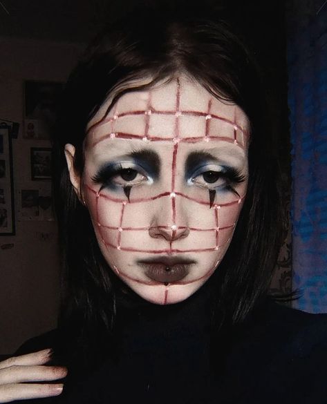 Makeup hellraiser Hellraiser Makeup, Funky Makeup, Drawing Board, In The Flesh, Pita, Halloween Makeup, Random Things, Makeup Inspiration, Makeup Looks