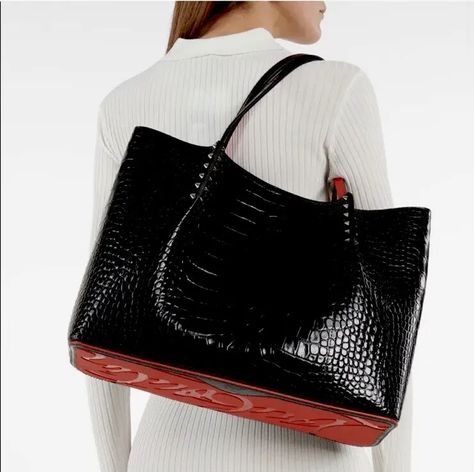 Who hasn't dreamed of an Authentic Christian Louboutin bag?! Now is the time to grab yours! With eBay Authenticity Guarantee, you know you are getting the BEST! Copy the affiliate link below or follow the attached link to claim your boujee today! https://ebay.us/dJ6qvZ Louboutin Bag, Louboutin Bags, Large Leather Bag, Canvas Leather Tote, Red Louboutin, Authentic Bags, Studded Bag, Christian Louboutin Women, Large Leather Tote