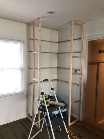 DIY Built-In Pantry for Less Than $100! | Hometalk Diy Built In, Cookware Storage, Upper Kitchen Cabinets, Built In Pantry, Corner Pantry, Diy Pantry, Small Pantry, Kitchen Remodel Inspiration, Kitchen Pantry Design