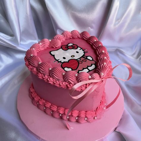 Everyone is in their hello kitty era and I’m here for it 💞✨ - - - - #hellokitty #hellokittylover #cake #cakeoftheday #cakeofinstagram #hellokittycake #baking #bakinglove #fyp #viralpost #supportsmallbusiness #supportlocal Hello Kitty Cake Design Birthday, Simple Hello Kitty Cake Design, Cakes Hello Kitty, Hello Kitty Cake Ideas, Hello Kitty Torte, Hello Kitty Cake Design, Hello Kitty Cakes, Bd Cake, Hello Kitty Birthday Cake