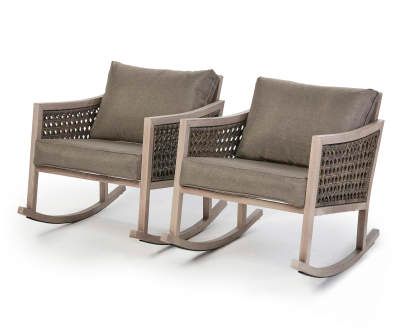 Patio Conversation Sets Under $500 | Big Lots Wicker Rocker, Patio Seating Sets, Patio Loveseat, Porch Furniture, Earthy Brown, Patio Sofa, Big Lots, Patio Seating, Porch Patio