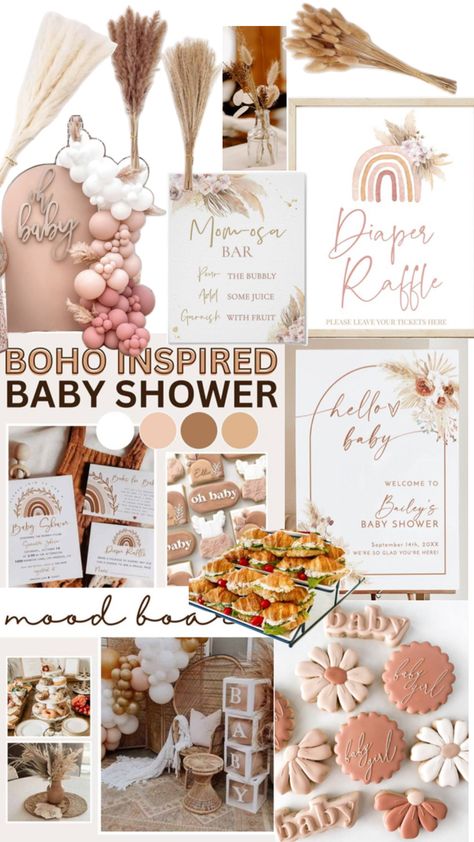 Baby Shower Ideas Boho Girl, Boho Theme Baby Shower Ideas, Neutral Girl Baby Shower Ideas, Rainbow Boho Baby Shower Ideas, Boho Baby Girl Shower Ideas, Boho Chic Baby Shower Ideas, Bohemian Baby Shower Ideas, Boho Baby Shower Girl, Boho Baby Shower Ideas