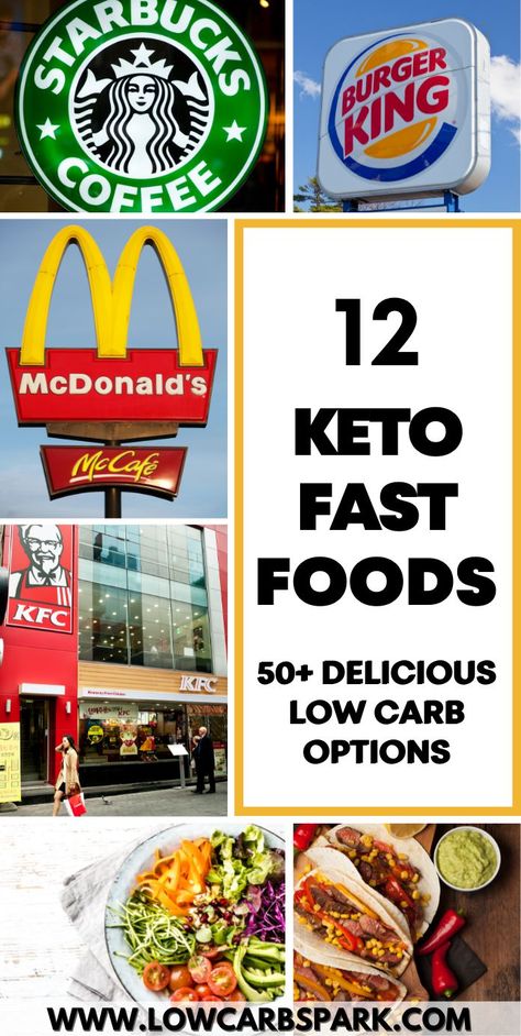 Keto Friendly Restaurants, Low Carb At Restaurants, Keto Fast Food Options, Keto Restaurant, Fast Food Breakfast, Low Carb Options, Keto Fast Food, Healthy Fast Food, Diet For Beginners Meal Plan