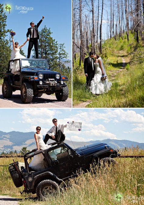 Pics with Jeep & in woods Jeep Wedding, Pre Wedding Praia, Jeep Humor, Jeep Photos, Trash The Dress, Jeep 4x4, Jeep Girl, Wedding Engagement Photos, Wedding Goals