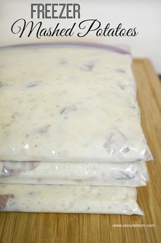 It's so nice to have a preservative-free freezer meal ready when you need it. Make ahead freezer mashed potatoes are the perfect, easy side dish. Freezer Mashed Potatoes, Freeze Ahead Meals, Freezer Dinners, Freezer Friendly Meals, Freezable Meals, Coconut Dessert, Make Ahead Freezer Meals, Crock Pot Freezer, Freezer Meal Prep