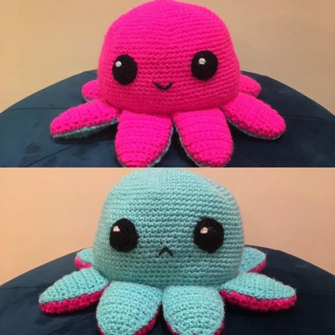 Reversible Octopus Crochet Pattern, Crochet Reversible Octopus, Crochet Reversible, Octopus Amigurumi, Reversible Octopus, Octopus Pattern, Octopus Crochet Pattern, Summer Market, Octopus Design