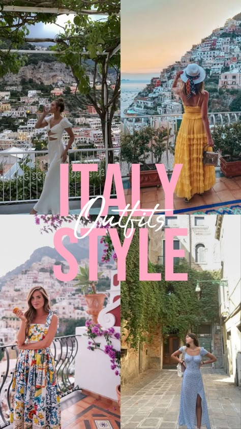 Heading to Italy? Here are the best Italy Inspired Outfits to pack with you! From flowy dresses, to affordable finds and pretty separates Fall In Italy Aesthetic Outfits, Outfits For Italy In September, Tuscany Italy Outfits, Italy Inspired Outfits, Outfit Inspo Italy, Italy Outfits Spring, Summer Outfits Italy, Italian Summer Style, Italy Outfits Summer