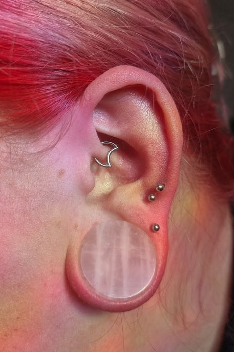 Moon Daith Piercing, Piercing Ideas, Daith Piercing, Tattoos And Piercings, Piercings, Moon, Tattoos