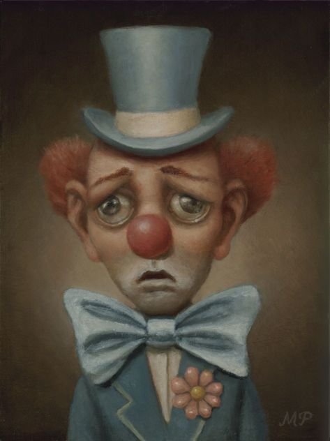 Paintings of frightful clowns by Marion Peck urge us to face up to climate change | Creative Boom Weird Paintings, Marion Peck, Ray Caesar, Surrealism Artists, Idea Bedroom, Clown Paintings, Joker Comic, Clown Horror, Mark Ryden