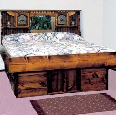 the waterbed! Was a pain to move, though--draining it, then refilling.  Took hours! Waterbed Frame, Water Bed Mattress, Underbed Storage Drawers, 80's Music, Bookcase Styling, Tall Headboard, Bridal Registry, Water Bed, Olden Days