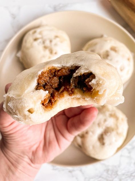 Char Siu Bao (Steamed Pork Buns) | An Easy Shortcut Recipe Pork Buns Recipe, Pork Bao, Bao Recipe, Char Siu Bao, Real Chinese Food, Samoan Food, Siu Bao, Steam Buns, Steamed Pork Buns