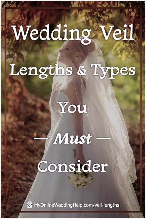 Wedding veil lengths and types are many. And the right combination of features can instantly complete your bridal look ... this guide will help you decide what wedding veil will look best on you with your wedding dress. #WeddingVeil #WeddingPlanningIdeas Different Types Of Wedding Veils, Double Veil Hairstyles, Royal Length Wedding Veil, Veil For Lace Wedding Dress, Strapless Wedding Dress With Veil, Bridal Veil Styles, Bridal Hair For Veil, Types Of Veils Wedding, Vails Wedding Hair Down