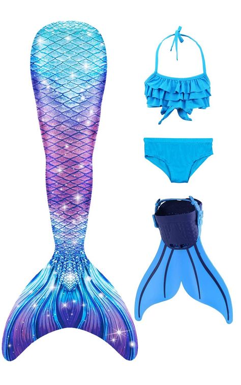 Mermaid Tail Swimsuit, Mermaid Swimsuit Tail, Girls Mermaid Tail, Mermaid Swim Tail, Mermaid Tails For Kids, Disney Princess Toys, Mermaid Swimsuit, Mermaid Swimming, Princess Toys