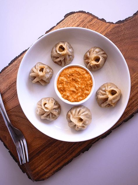 Vegetarian Nepali Momo Recipe - Soya Chunks Momo Momo Masala Recipe, Chicken Momo Recipe, Nepali Momo, Momo Recipe, Indian Sides, Soya Chunks Recipe, Momos Recipe, Soya Chunks, Vegetarian Cabbage