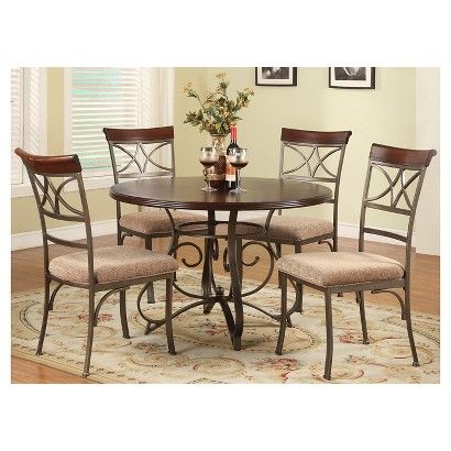 Hamilton Dining Table and Chair Collection Dining Set Ideas, Metal Dining Set, Powell Furniture, Round Dining Set, Dining Room Table Set, Set Ideas, 4 Dining Chairs, Metal Dining Table, Kitchen Dining Sets